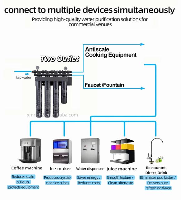 High-Flow Activated Carbon Water Filter Anti-Scale Purifier for Commercial Ice machine Coffee Beverages Machines,High-Flow commercial Activated Carbon Water Filter Anti-Scale Purifier,Purithm