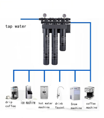 Commercial High Flow Water Filter sytem for Milk Tea Quick Fitting FOF Anti-Scale Coffee Beverage wate Purifier Manual No Waste Water Household,Commercial High Flow Water Filter sytem for Milk Tea coffee shop,Purithm