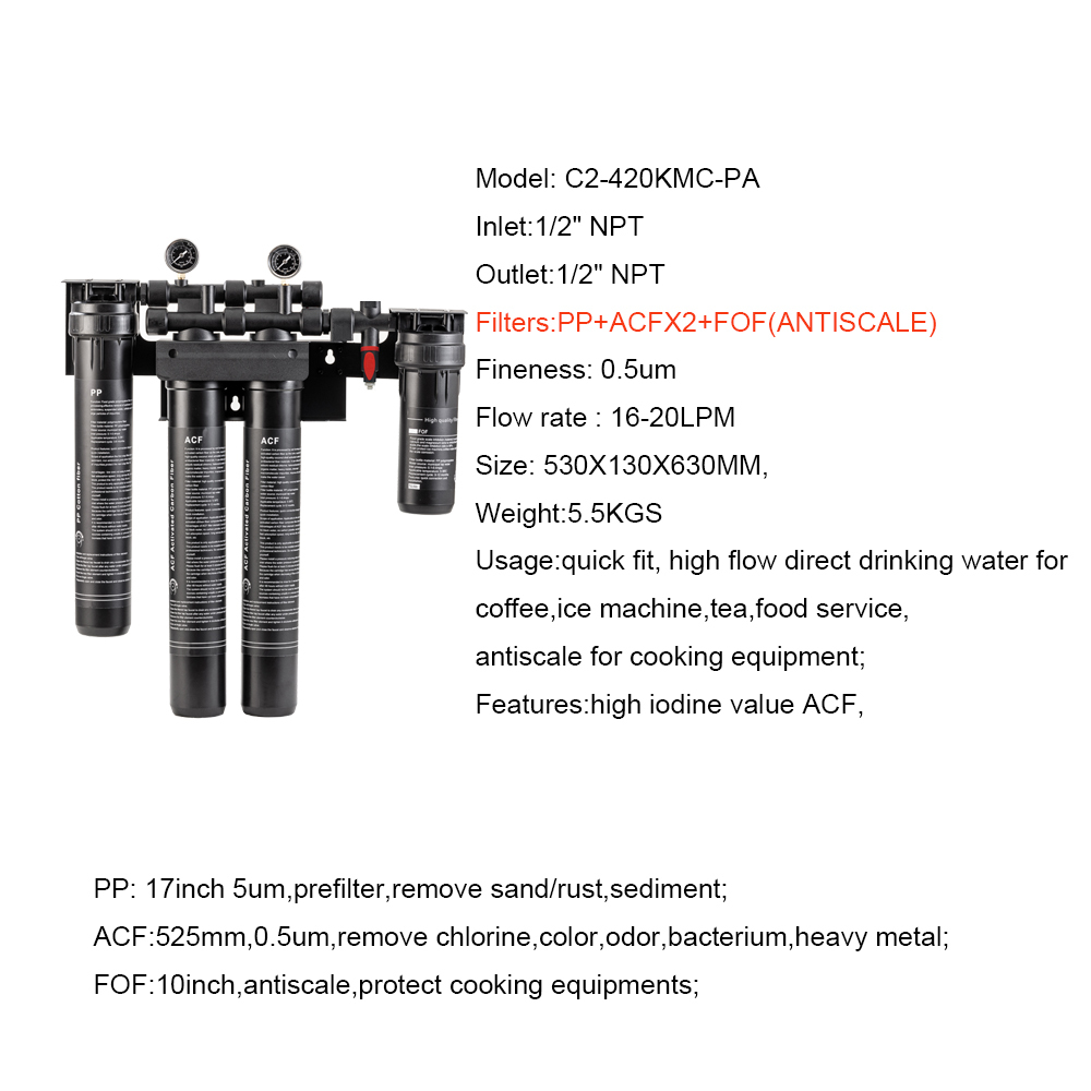 High Flow Water Filter system Coffee Beverage Quick Fit AntiScale Purifier Outdoor Ice Machines for Commercial,High Flow Water Filter system Coffee Beverage Quick Fit AntiScale Purifier Outdoor Ice Machines for Commercial,Purithm