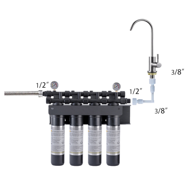 High-Flow Water Filter System Quick Change Commercial water purification system for Coffee & Ice Machine Household Hotel Kitchen,High-Flow Quick Change Water Filter System for Household Commercial,Purithm