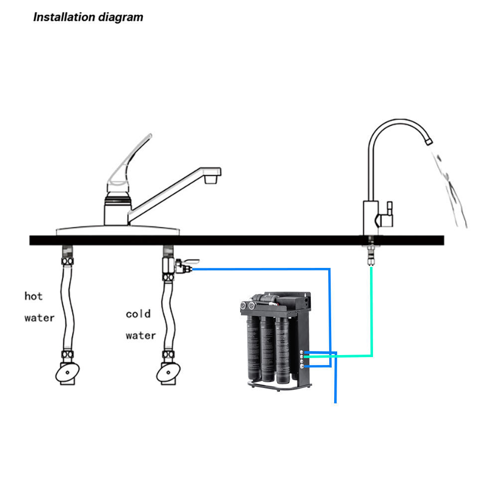 High-Flow Commercial 800GPD Reverse Osmosis Purification system RO Water Filter System for home business800GPD Compact RO System Quick-Fit Reverse Osmosis Water Filter Alkaline Mineral KDF Purifier Electric for Home Use Sink,High-Flow Commercial 800GPD Reverse Osmosis system,Purithm