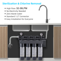 High-Flow Water Filter System Quick Change Commercial water purification system for Coffee & Ice Machine Household Hotel Kitchen,High-Flow Quick Change Water Filter System for Household Commercial,Purithm