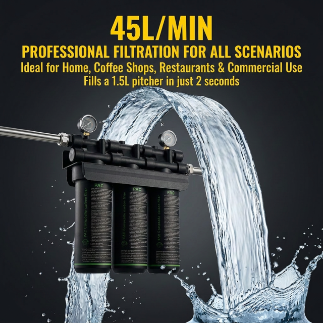 High Flow Folded Activated Carbon Fiber 45L/Min Pre-filter Water Purifier Coffee Shops Home and Commercial Use Car-mounted,High Flow Folded Activated Carbon Fiber 45L/Min Pre-filter Water Purifier Coffee Shops Home and Commercial Use Car-mounted,Purithm