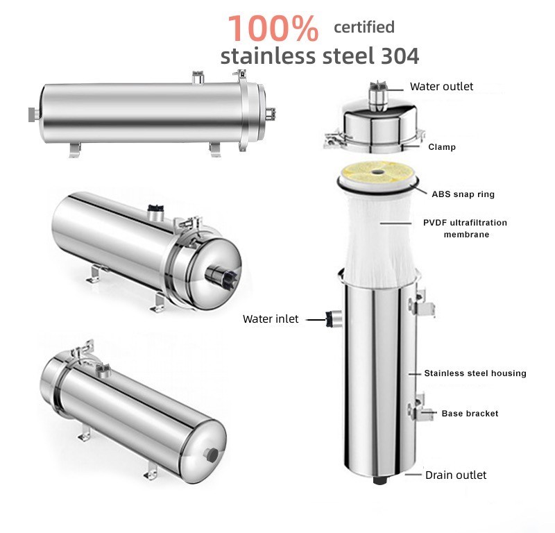 PVDF Washable Ultrafiltration Water Purifier Machine 1000L--10000L Stainless Steel Filtration System Portable Under-Sink Household Use,PVDF Washable Ultrafiltration Water Purifier Machine 1000L--10000L Stainless Steel Filtration System Portable Under-Sink Household Use,Purithm