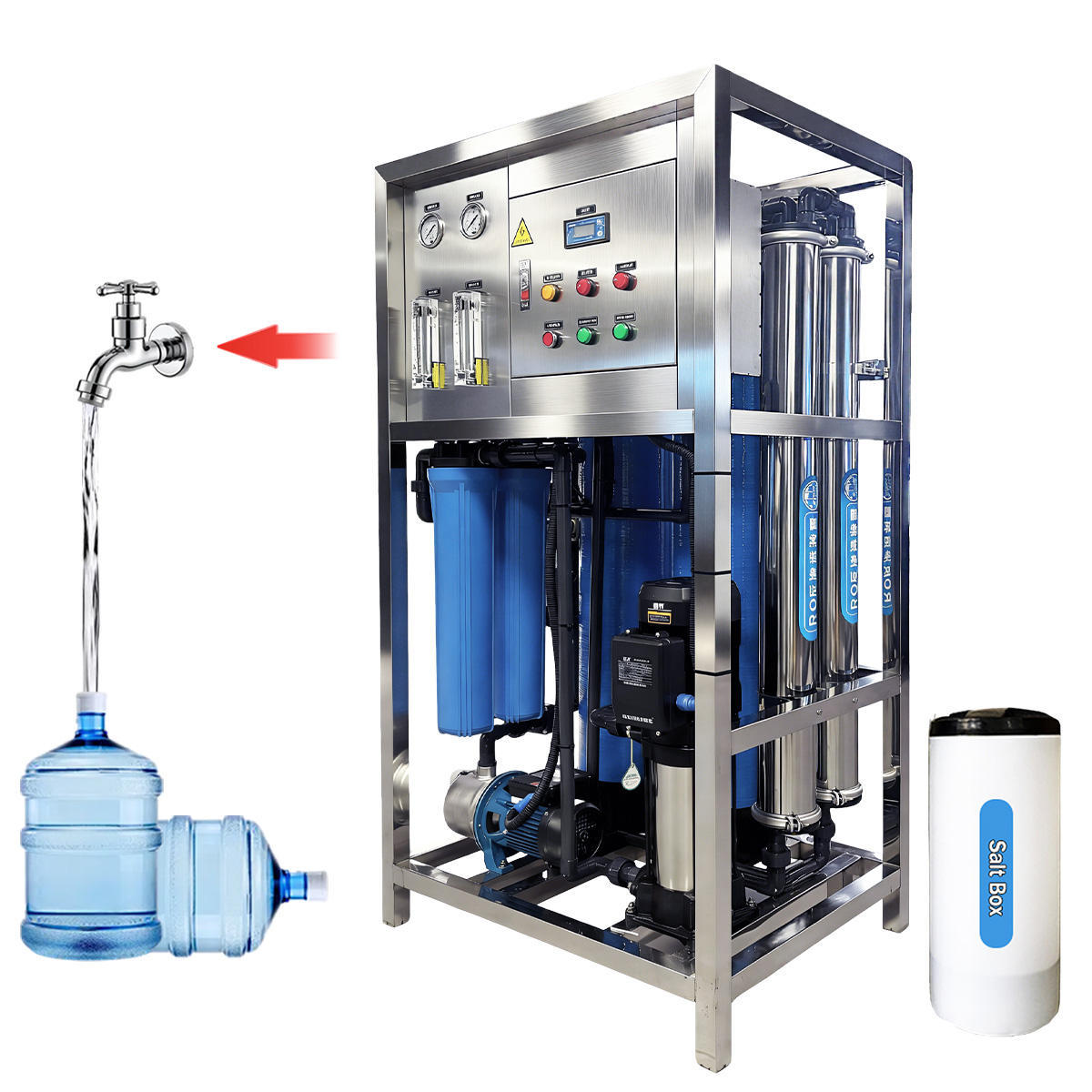 Commercial & Industrial RO Water Treatment Equipment with Resin Softening System, 250L/H & 500L/H Flow Rate,Commercial & Industrial RO Water Treatment Equipment with Resin Softening System, 250L/H & 500L/H Flow Rate,Purithm