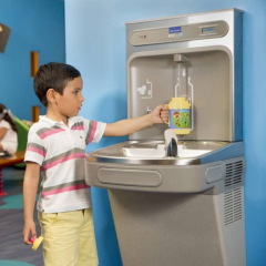 Electric Water Coolers Bottle Filling Station with Single Cooler, Non-Filtered Refrigerated,handfree Touchless,Electric Water Coolers Bottle Filling Station,Purithm