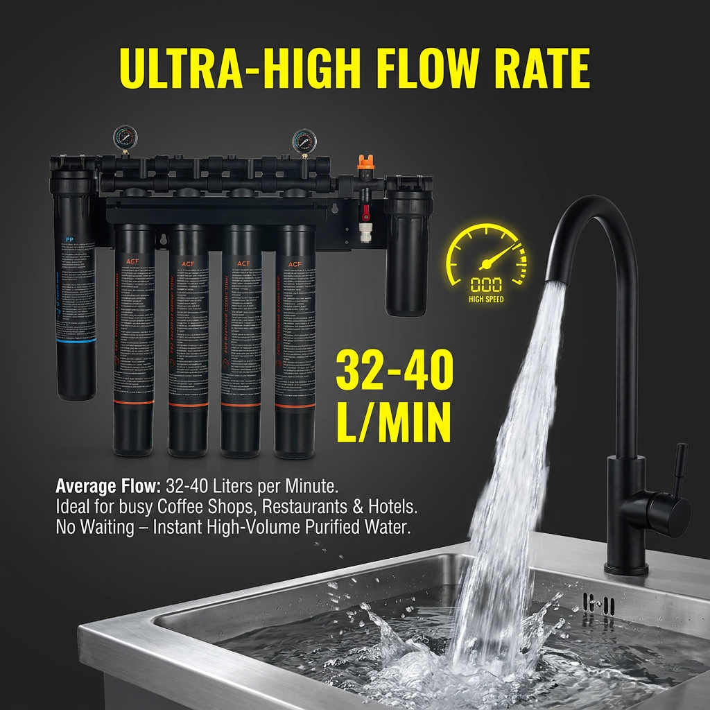Factory Direct OEM ODM Bulk Water Filter system Ultra-High Flow Rate 32-40 L/Min Commercial Water Purifier for Cafe & Tea Bar,Factory Direct OEM ODM Bulk Water Filter system Ultra-High Flow Rate 32-40 L/Min Commercial Water Purifier for Cafe & Tea Bar,Purithm