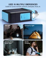 Portable Solar Electric Water Purifier System for RV Outdoor Emergency Survival Camping Hiking Travel Kit,Portable Solar Electric Water Purifier System,Purithm