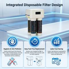 100GPD Mini Compact Reverse Osmosis Purifier System Quick Connect Under Sink RO Water Filter for Home RV Outdoor ODM OEM,100GPD Mini Compact Reverse Osmosis System,Purithm