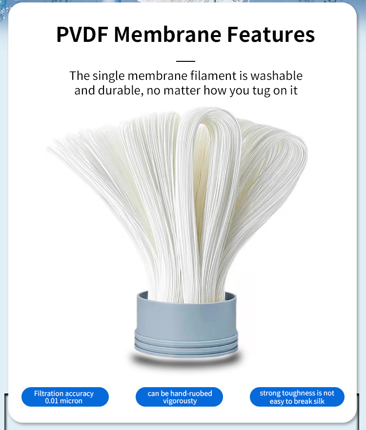 Reusable PVDF Membrane Water Purifier Whole House Vertical Pipeline 304 SS Housing Easy Clamp Disassembly Pressure Gauge,Reusable PVDF Membrane Water Purifier Whole House Vertical Pipeline 304SS Housing Easy Clamp Disassembly Pressure Gauge 10000L,Purithm