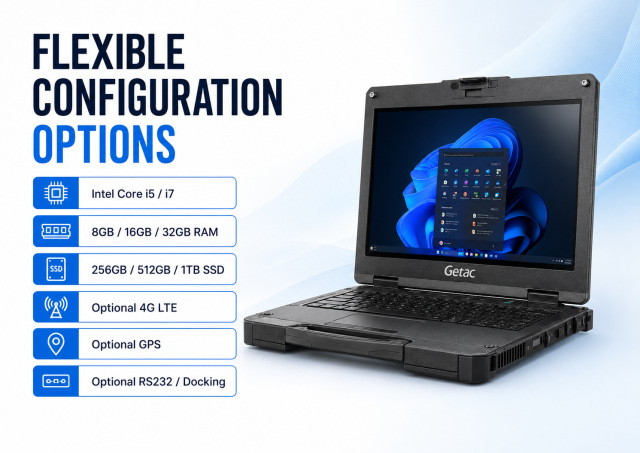 Getac B360 Fully Rugged Laptop | 13.3" Industrial Notebook