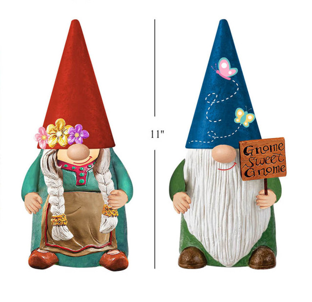 Colored Gnomes Statues