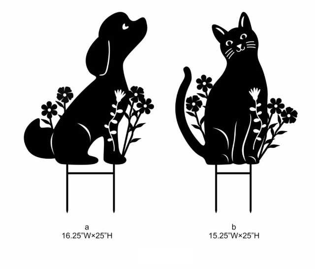 Metal Cat and Dog Stakes
