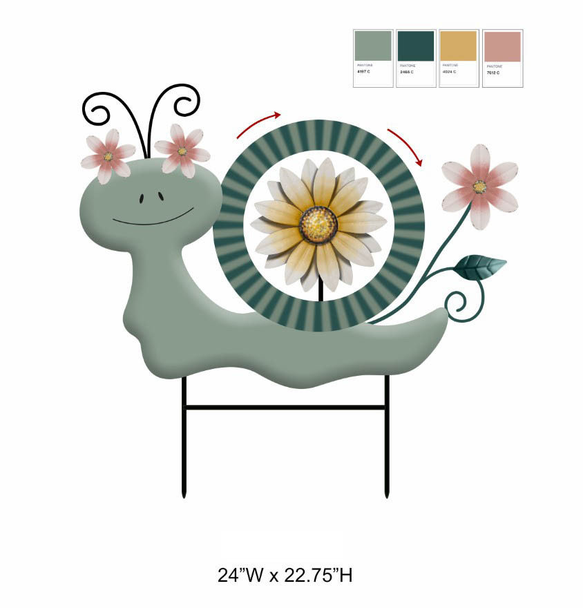 Snail-shaped Metal Wind Spinner