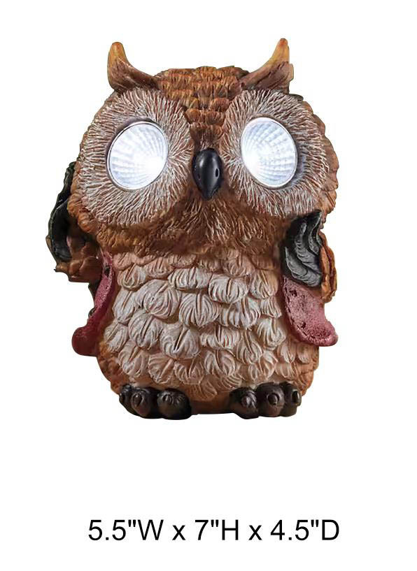 Owl-shaped Outdoor Solar Statuary