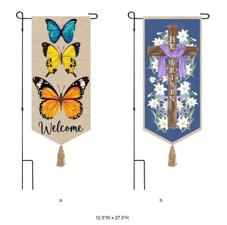 Outdoor Butterfly Cross Garden Flaglag