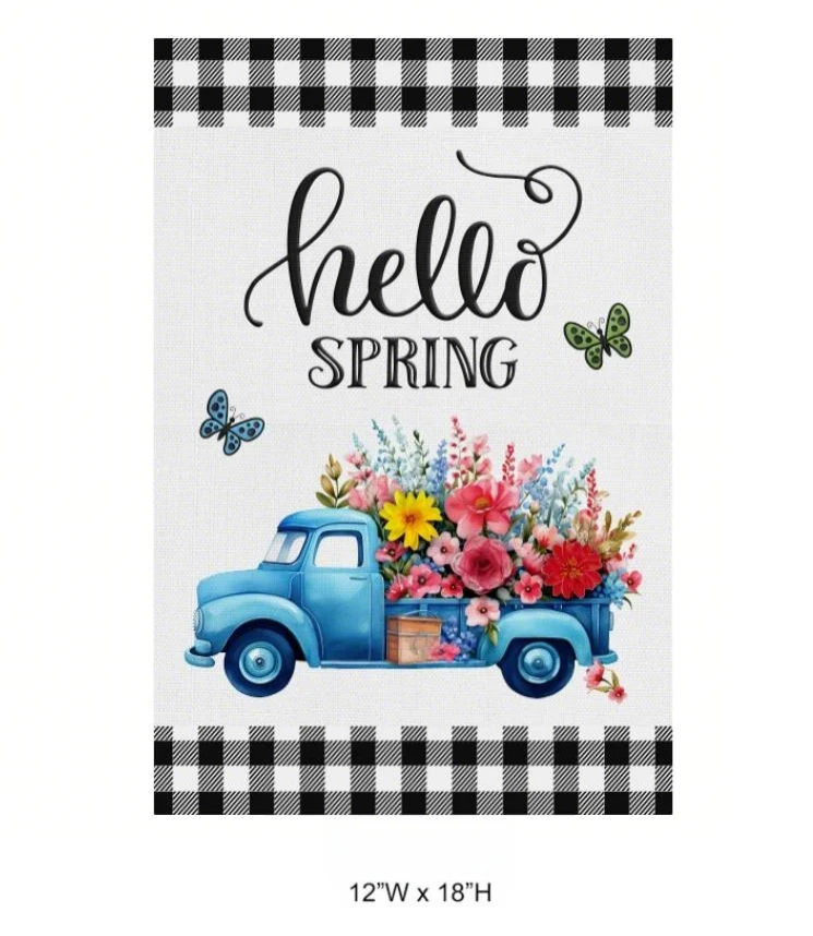Car Floral Flag