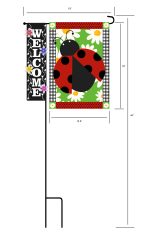 Ladybug Garden Flag
