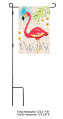 Flamingo Garden Flag Spring Summer Outdoor Decorative Animal Flag