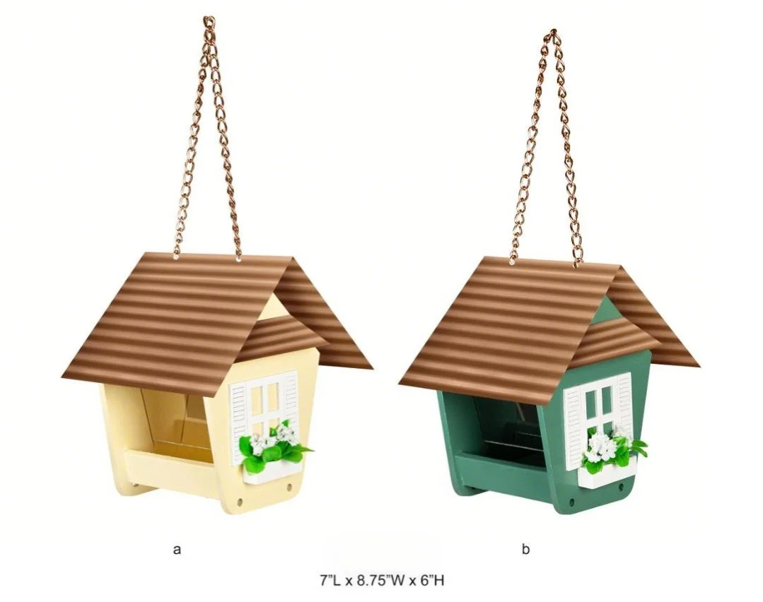 House Bird Feeder & Bath