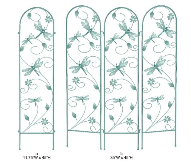 Dragonfly Garden Trellis - Decorative Metal Outdoor Plant Trellis