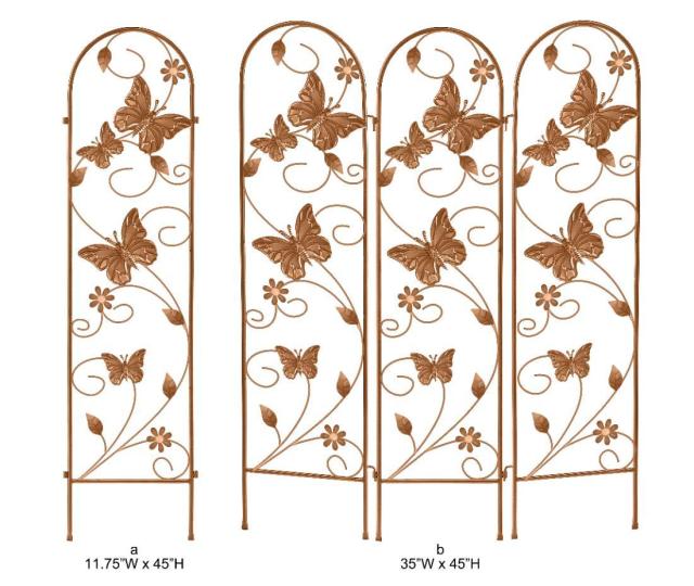 Butterfly Garden Trellis - Decorative Metal Outdoor Plant Trellis