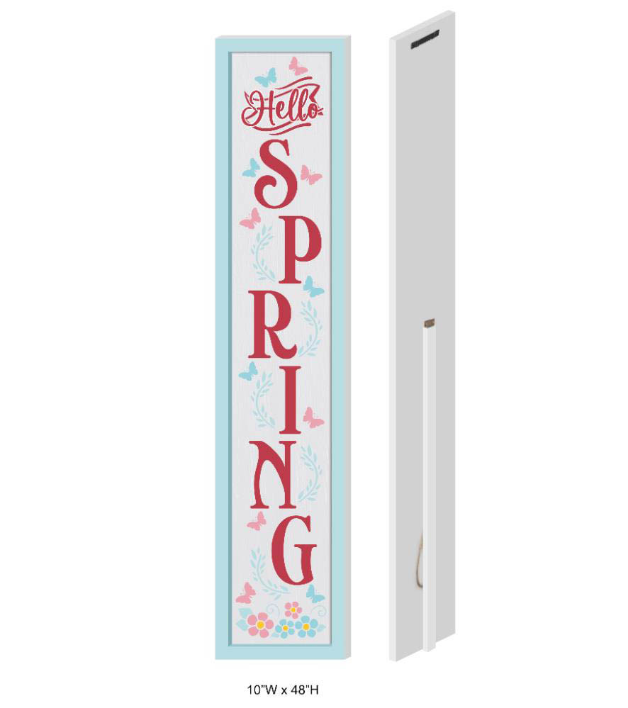 Outdoor SPRING Porch Leaner Sign