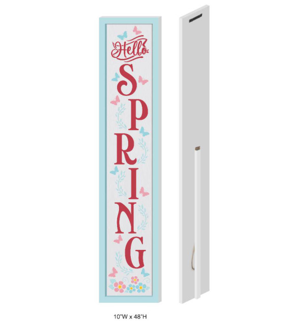 Outdoor SPRING Porch Leaner Sign