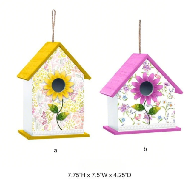 Outdoor Flower Birdhouse - Wooden Garden Birdhouse for Outdoor Decoration and Wholesale Supply
