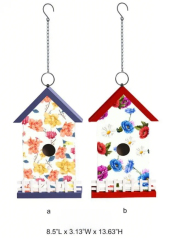 Outdoor Floral Birdhouse