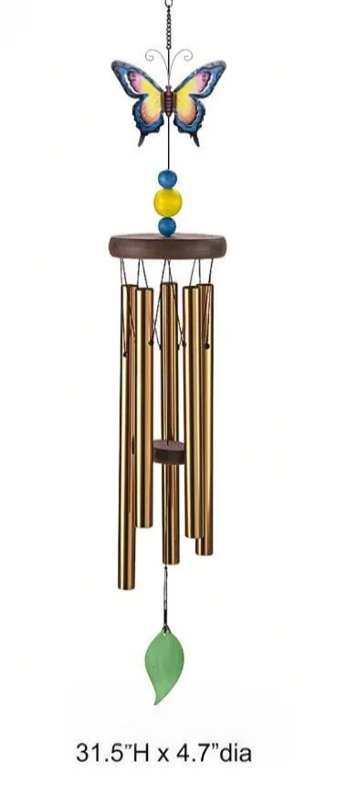 Metal Butterfly Wind Chime for Garden and Outdoor Decoration