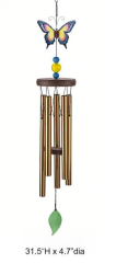 Metal Butterfly Wind Chime for Garden and Outdoor Decoration