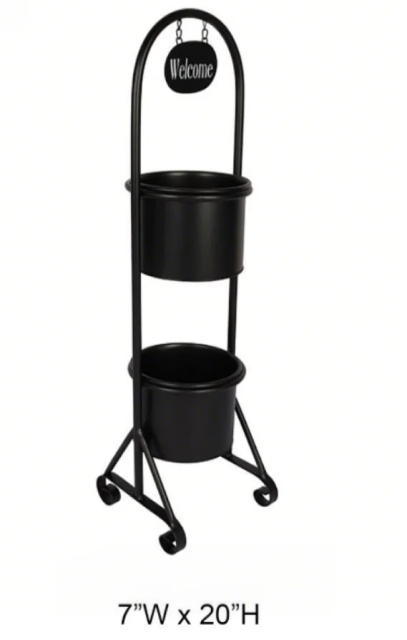 Double Tier Plant Stand - Indoor Outdoor Two Tier Metal Plant Display Stand Wholesale