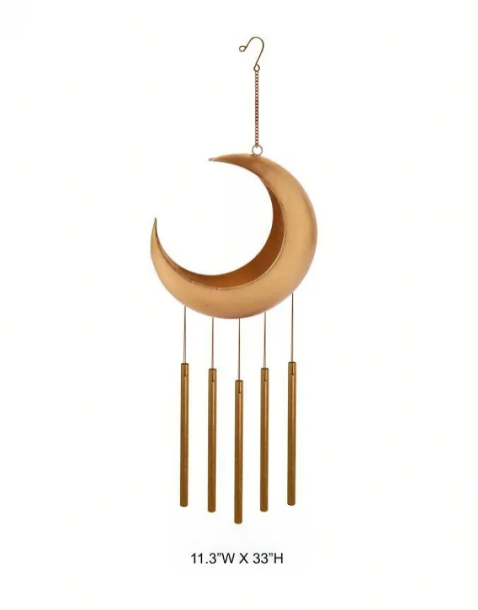 Moon Metal Wind Chime for Garden and Outdoor Decoration