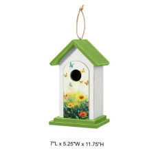 Butterfly Blossom Birdhouse - Garden Wood Birdhouse for Outdoor Decor