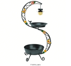 Double-Layer with Light Bird Feeder & Bath
