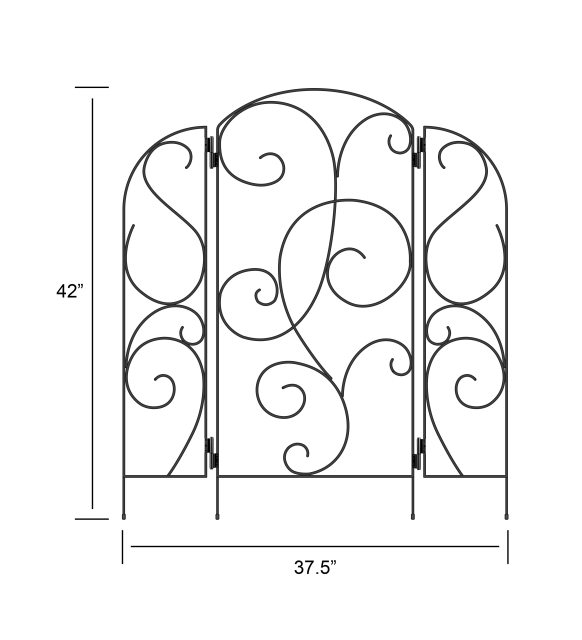 Foldable Metal Garden Trellis for Outdoor Use