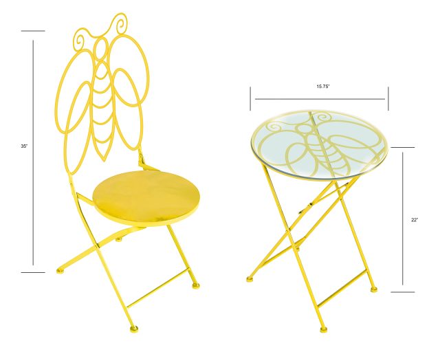 Yellow Garden Table Set