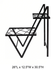 Tri Blossomy Metal Double Tier Plant Stand for Indoor and Outdoor Use