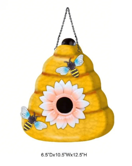Honeycomb Birdhouse Decorative Garden Birdhouse and Bee Birdhouse for Outdoor Garden Decor
