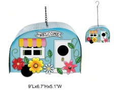 Tri Blossomy Car-Shaped Birdhouse for Garden Decoration and Custom Wholesale