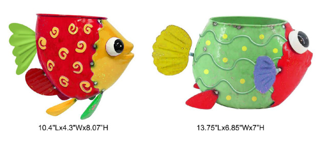 Colorful Resin Fish Planter