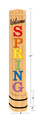 Colorful Spring Porch Leaner Sign