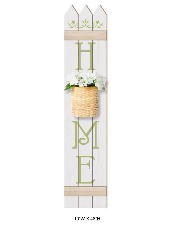 Floral Basket Porch Leaner