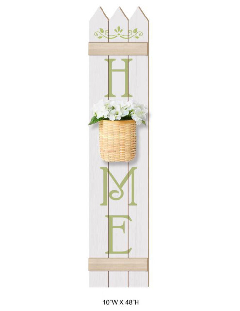 Floral Basket Porch Leaner