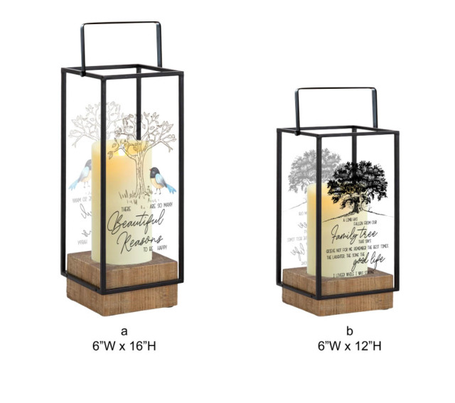 Tree Pattern Outdoor Lantern