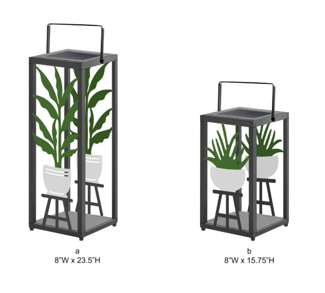 Plant Pattern Outdoor Lantern