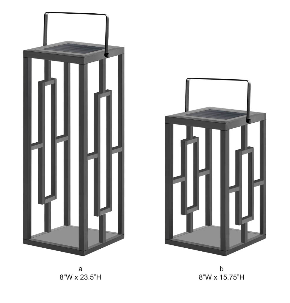Minimalist Metal Outdoor Lantern - Decorative Hanging Garden Lantern