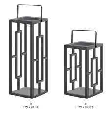Minimalist Metal Outdoor Lantern - Decorative Hanging Garden Lantern