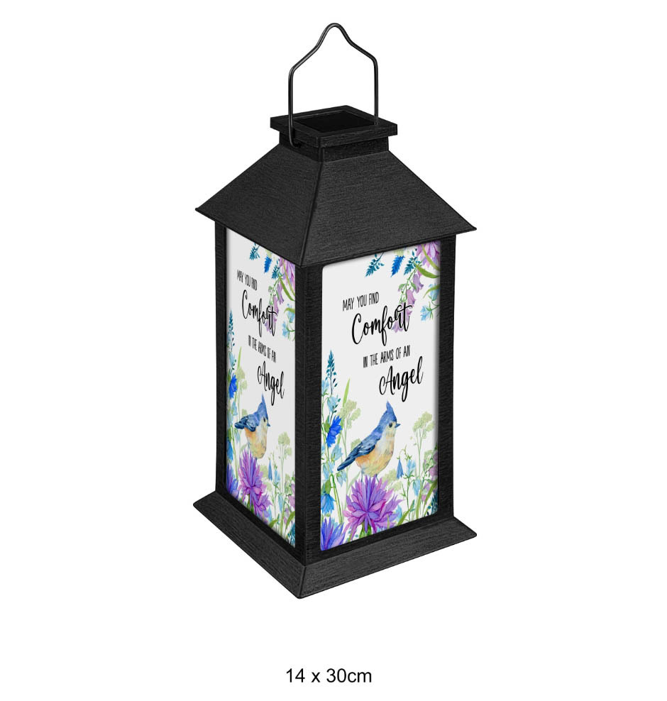 Solar Bluebird Outdoor Lantern Metal Garden Hanging Light for Spring Decoration